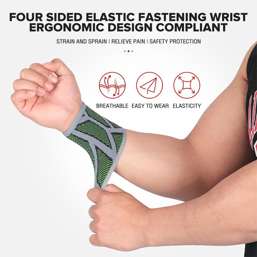 Sweat-wicking Wristbands Highly Elastic Breathable Sweat-absorbent Wrist Guards for Gym Sports Running Basketball 1PC