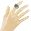 Hermes Corozo Ring Silver/Green Metallic #5.6(US Size) 10.1g Women Used