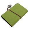 Women Men Vintage Travel Writing Journal Notebook Refillable PU Leather Diary Books with Leaf Pendant Strap
