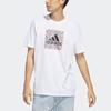 Adidas Logo Embroidered Print Round Neck Short Sleeve T-Shirt Men Tops White HR8071