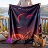 Warm Flannel Blanket Among Us Pattern, Lightweight Comfortable Throw Blanket for Bed Sofa Use