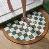 Diatom Mud Cushion Bathroom Floor Mat Door Absorbent Mat Toilet Bathroom Bathroom Toilet Semi-circular Arc Non-slip Mat Foot Pad