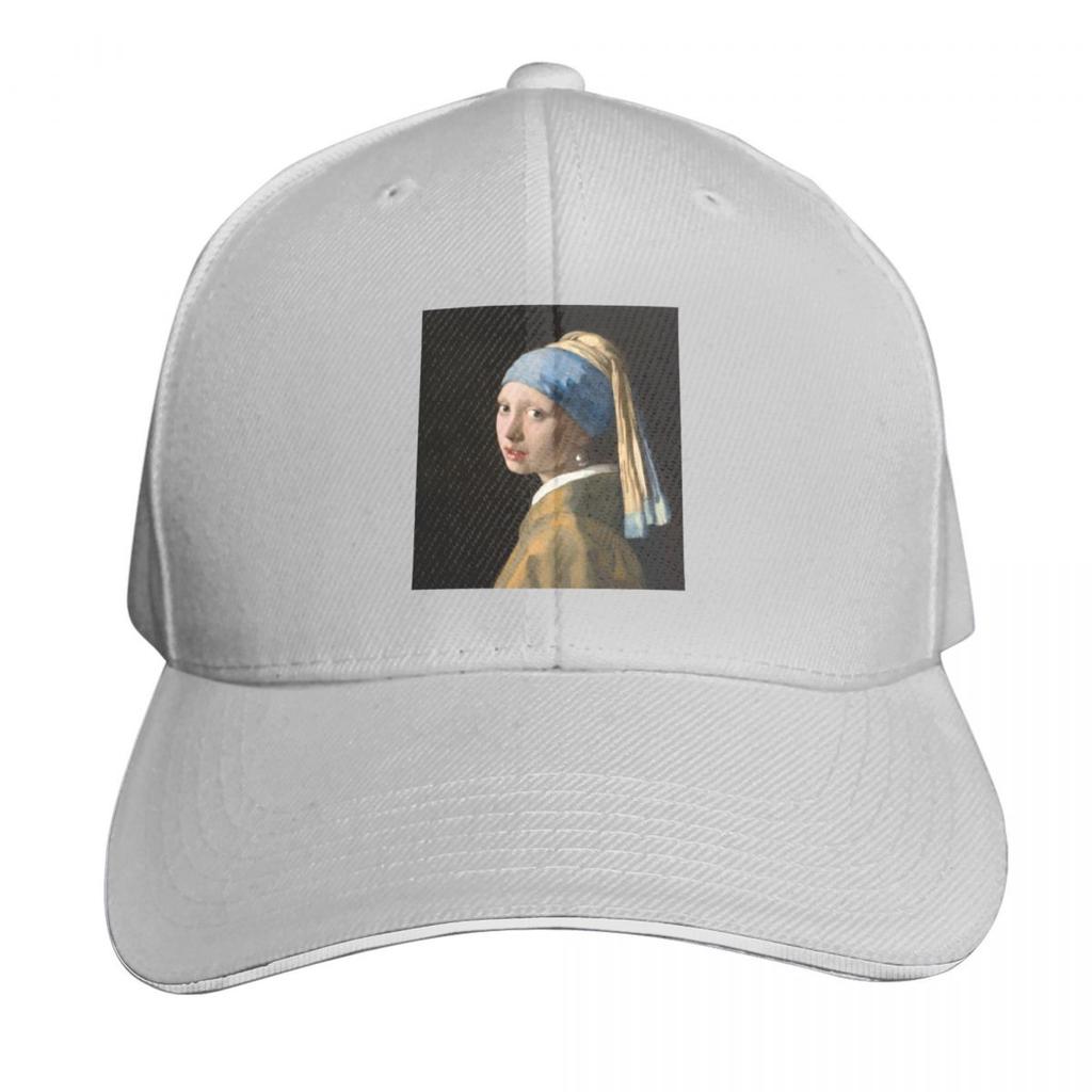 Vermeer Girl with the Pearl Earring Baseball Cap Hat Unisex Luxury Cute Thermal Visor Funny Hats Caps For Unisex Womens