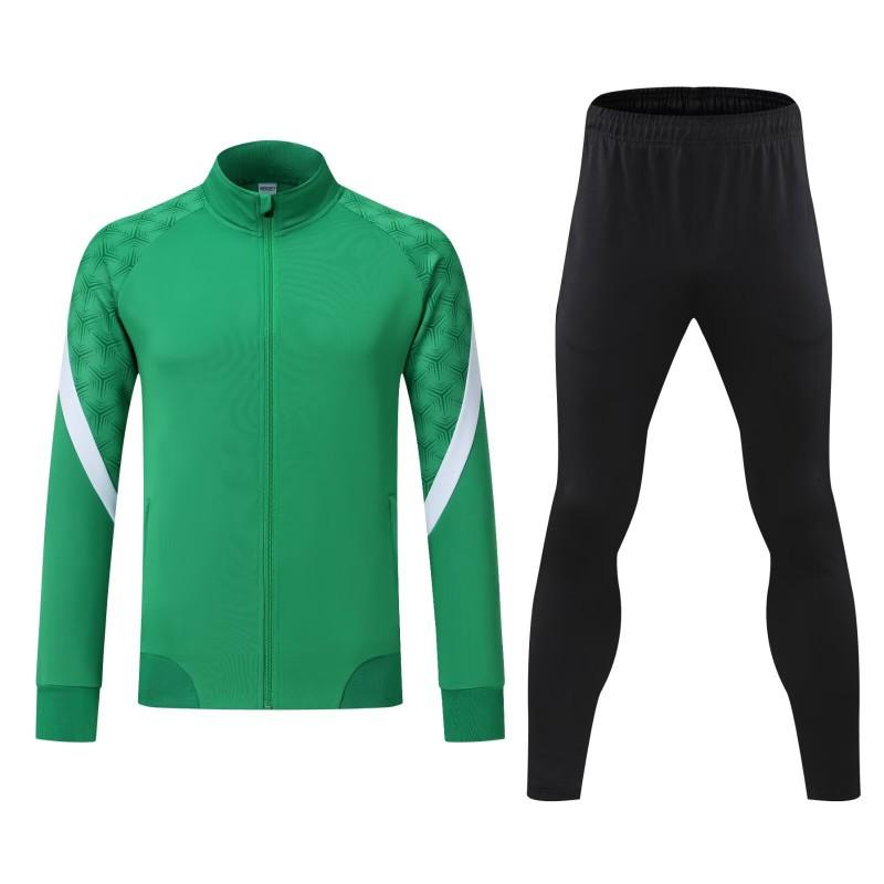 Custom Long Zipper Sport Jersey Set Men Women Adult Soccer Training Tracksuit Sleeve Performance Uniform