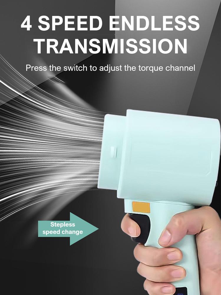 21V Brushless Electric Turbo Jet Blowers Max 1600g Thrust Handheld Turbo Jet Fan Leaf Blower Wireless Super Powerful Air Blower