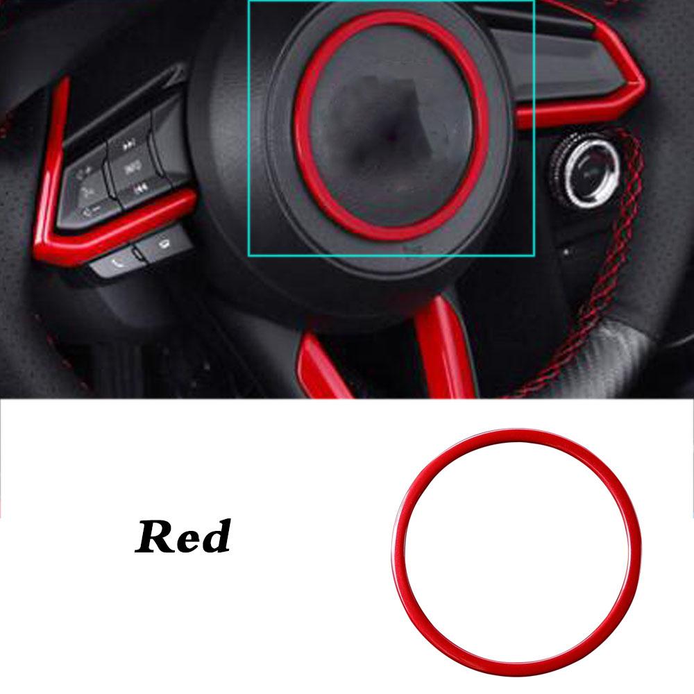 For Mazda CX-8 CX8 2016 2017 2018    Car Sticker Ornament Inner Steering Wheel Interior Kit Trim Frame Cover Parts
