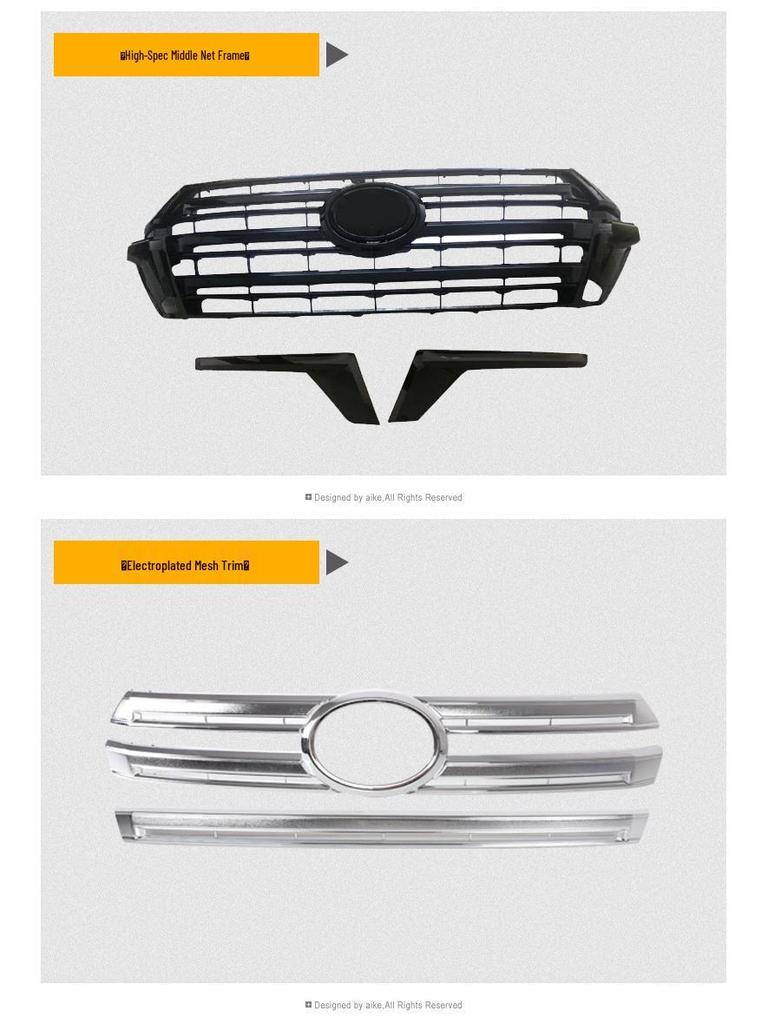 Fits 2008-2021 Land Cruiser: Sport GT Center Grille Trim & Frame