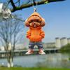 Car Rearview Acrylic Pendant With Teddy Dog Clothing Design For Decor Vehicle