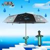 New Minecraft Diamond Sword Umbrella - Black Tech Folding Design