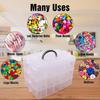 Stackable 3-Tier Plastic Storage Box Adjustable Compartment Toy Container Clear Jewelry Sundries Organizer Home Storage Supplies