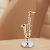 Saxophon Modell Miniatur Saxophon Modell Sammlerstück Musikinstrument Mit Ständer Koffer Zur Ausstellung Heimdekoration Weihnachten