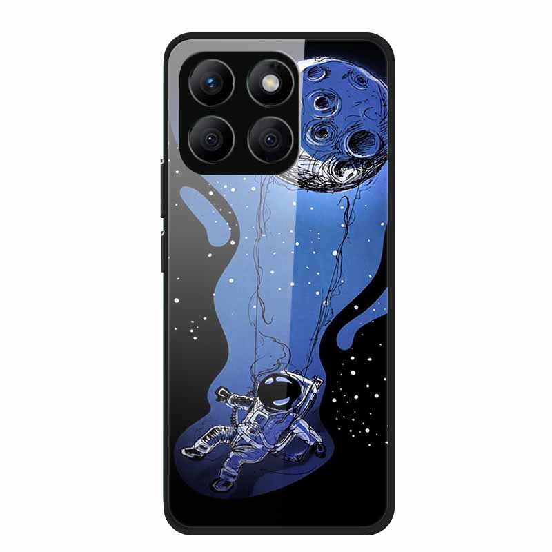 Glass Back Cover For Honor X8c Case X 8 c Soft Bumper Hard Tempered Glass Case For Honor X8c 4G Case HonorX8c X8 c X 8c 6.7" Bag