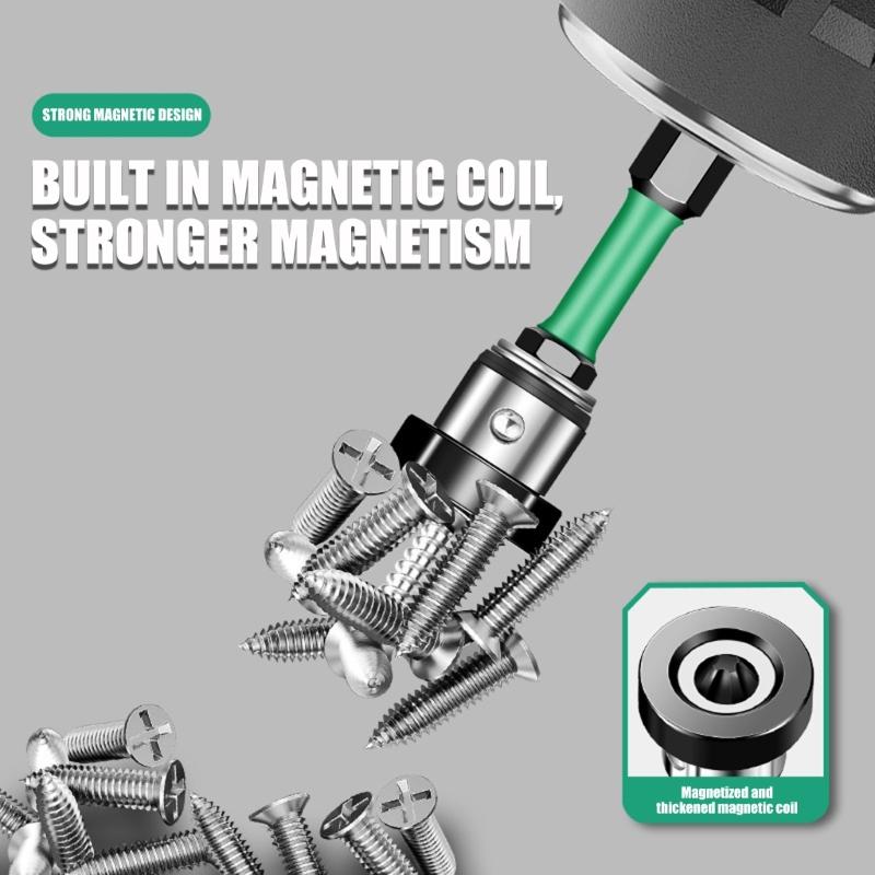 5Pcs Magnetic Positioning Screwdriver Bits Set PH2 Drywall Screw Setter Hex Shank Screwdriver Bits Screw Positioning Bit