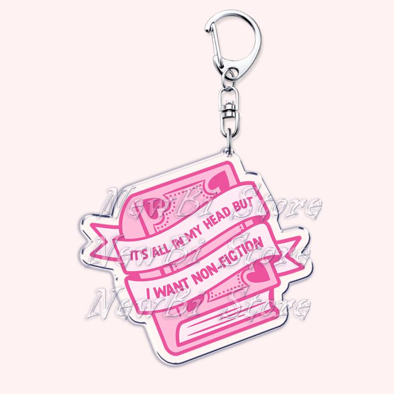 

Pink Bookish Book Lover Keychains for Women Accessories Bag Key Chain Ring Bookworm Kindle Reader Reading Fans Gifts Keyrings
