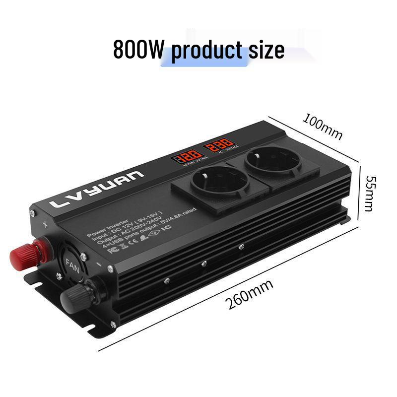 Lvyuan 12V/24V To 220V Modified Sine Wave Car Inverter, 500W-4000W Power Strip Style