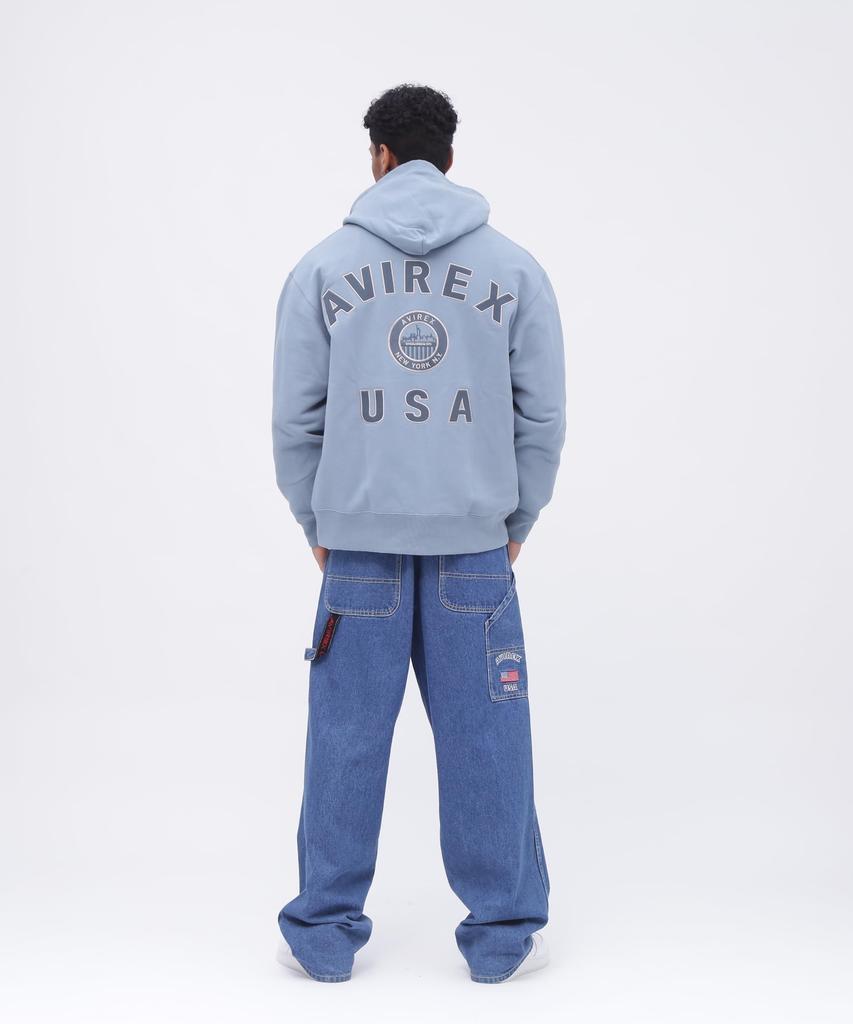 VARSITY LOGO ZIP SWEAT PARKA NYC Varsity Logo Zip Sweat Hoodie 2XL 391 Saxophone [Avirex] Men's 783-4231002
