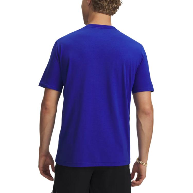 Under Armour Night Print Basketball Training Lightweight Breathable Sweat-Wicking Comfortable Classic Logo Short Sleeve T-Shirt Men Tops 6009783-400