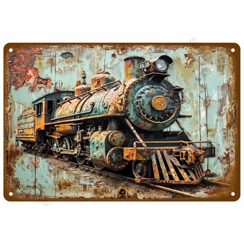 Vintage Room Decoration Home Decor Items Tin Signs Aesthetic Men Bedroom Metal Signs Retro Metal Plate Posters Wall Art Mural