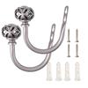 2Pcs Vintage Style Curtain Holdbacks Wall Mounted Tieback Hooks Drapery Tie Backs  Home Decor
