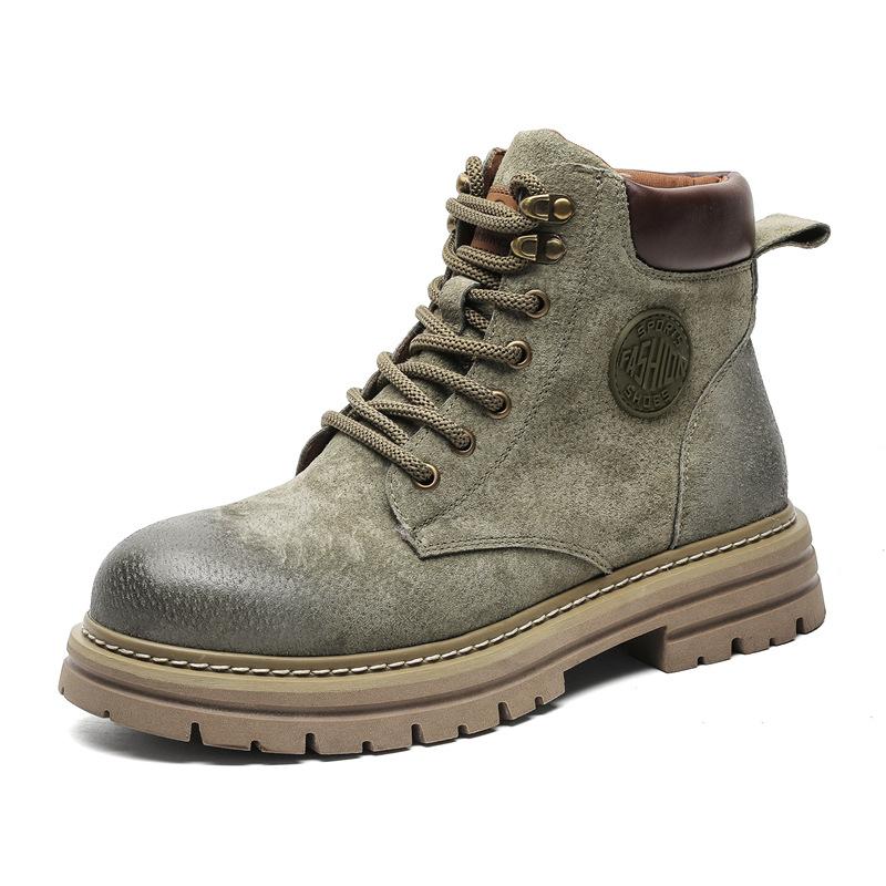 

2024 Новые мужские ботинки Martin Boots Desert Big Yellow Boots Повседневные ботинки для альпинизма и активного отдыха 3509-J 38 зелёный