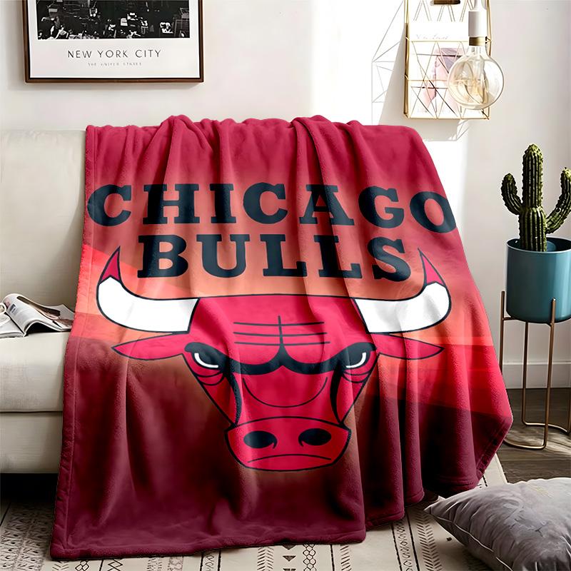 Chicago Bulls Thema Personalisierte Outdoor Flanelldecken Weich Und Geeignet Für Alle Jahreszeiten Perfekt Für Sofas Betten Und Camping