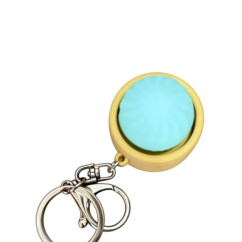 **2026New LED decompression simulation creative Xiaolongbao key chain pendant bag deco***-***ration decompression vent toy светло-зеленый