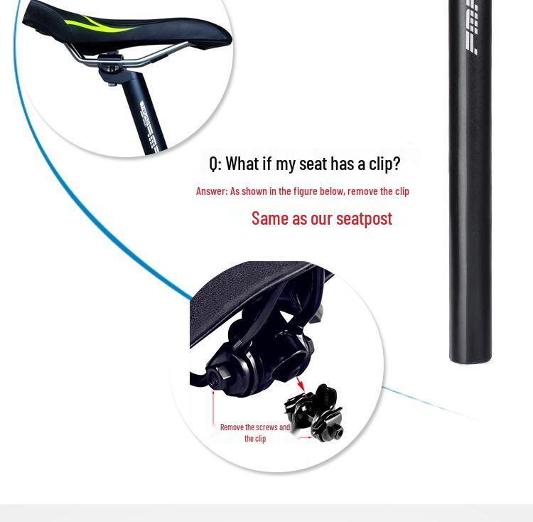 Aluminum Alloy Mountain Bike Seatpost - Sizes: 25.4mm, 27.2mm, 28.6mm, 31.6mm
