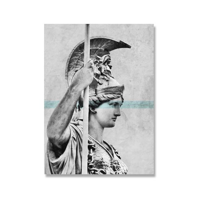 Schwarz-weiße Marmorskulptur, Kunstdrucke, Crying David, Leinwand, klassische Malerei, Wandposter, Bild für Heimdekoration, kein Rahmen