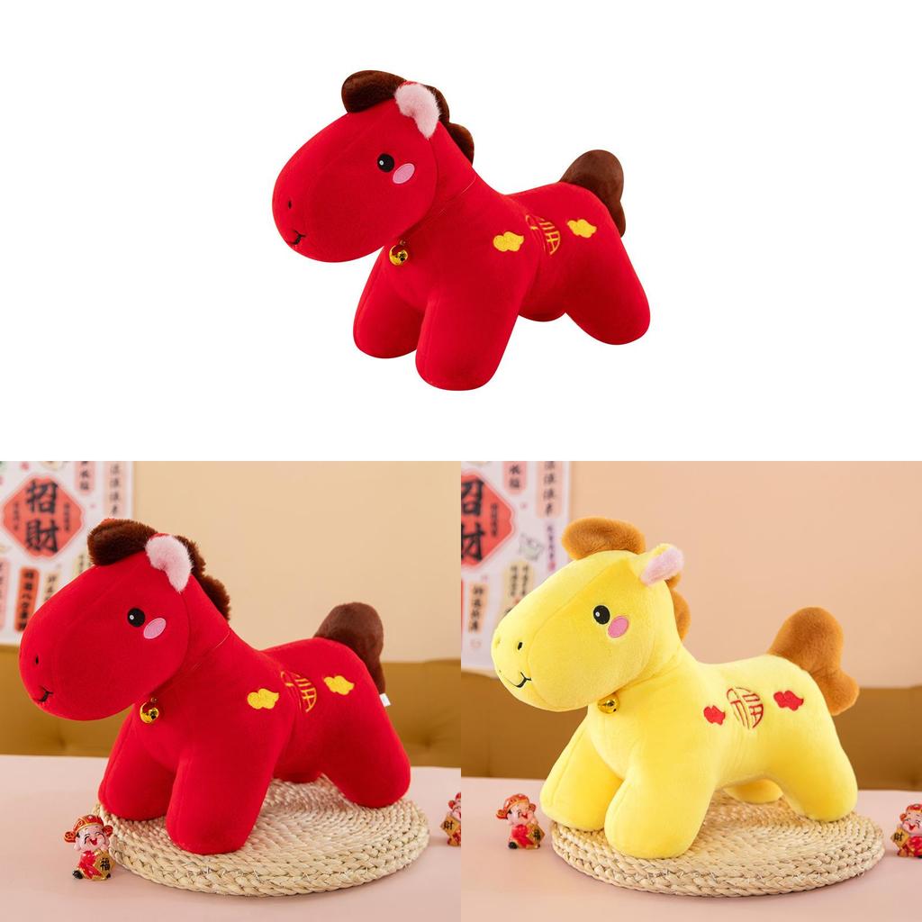 Chinese Zodiac Horse Plush Toy With Pp Cotton Filling For New Year Gift And Collectors