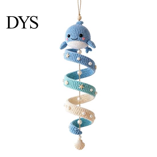 Easy Crochet Animals Pattern Ocean Theme Spiral Kit, Decorative DIY Art Craft, Bag Charms Making Assembly Hanging Ornament for Christmas Tree