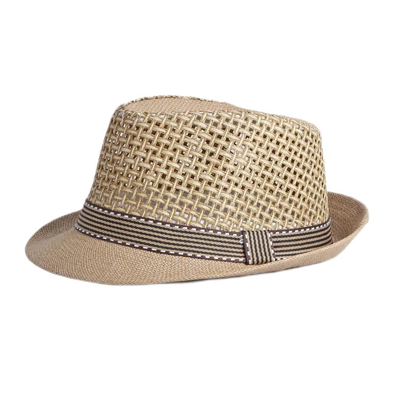 2025 New Korean Trendy Sun Hats British Top Hat Women's Men's Grometric Straw Hat Belt Jazz Hats Couple Beach Hat Fedoras Cap