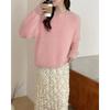 Gentle wind lazy soft waxy imitation mink fleece sweater women's pullover loose niche design sense autumn and winter temperament small man