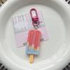Elegant Popsicles Shaped Keychain Gradient Color Ice Lolly Keyring Pendant Fashion Bag Ornament for Women and Girls