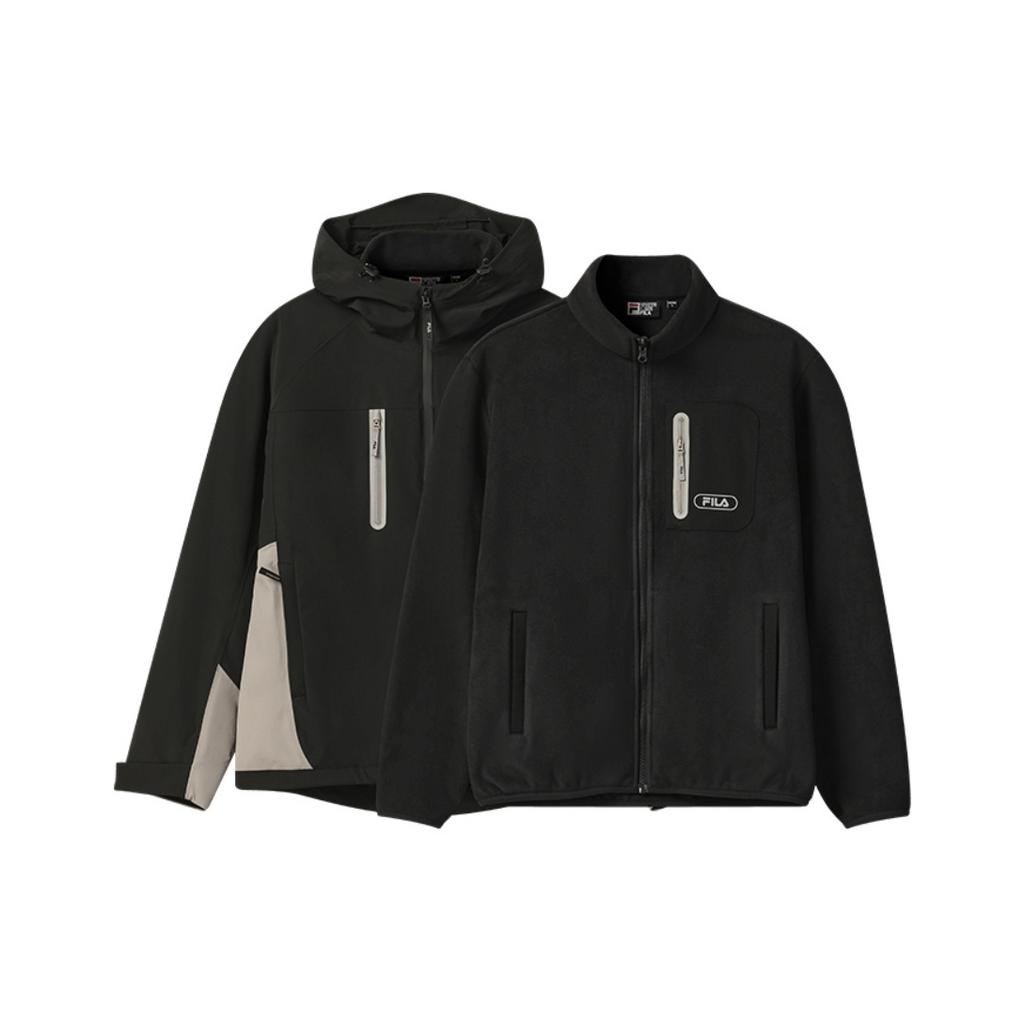 FILA Original Detachable Two-In-One Comfortable Warm Casual Versatile Woven Jacket Men Jacket F11M549702FBK
