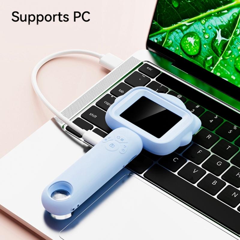 500x Magnification Microscope Handheld Magnifying Glass Support PC Educational Science Toys Pocket Microscopes for Kids