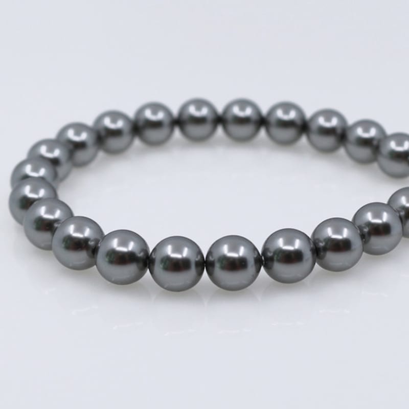 jewelCOUNTY Classic Anagram Pearl Bracelet[Grey/92.5Silver]