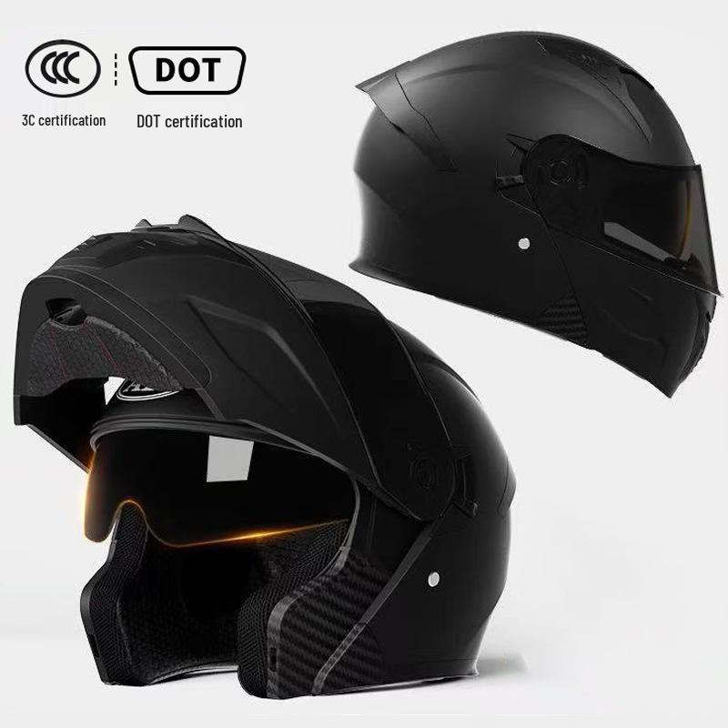 3C Certified Flip-up Motorcycle Helmet for All-Season Use, Unisex, and Universal Fit for Electric Vehicles.