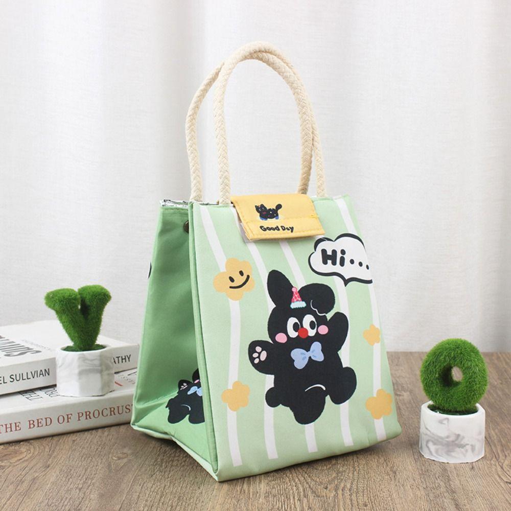 Cartoon Thermal Lunch Bag Animal Pattern Picnic Handbag Portable Cooler Lunch Bag  Travel