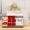 6pcs Romantic Rose Bear with Gift Box Soap Flower Heads Artificial Flowers Bathing Petals Box For Valentine's Day Wedding Gift