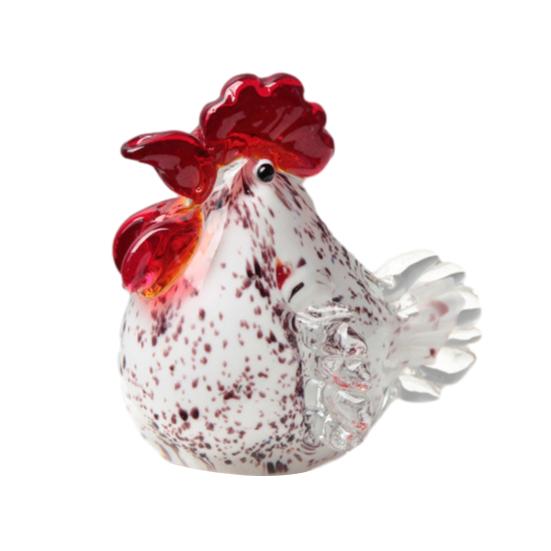 Ручна розписна керамічна фігурка півня Статуетка курки в стилі фермерського будинку Реалістична скульптура тварини Декорація для полиці, столу вдома та в офісі
