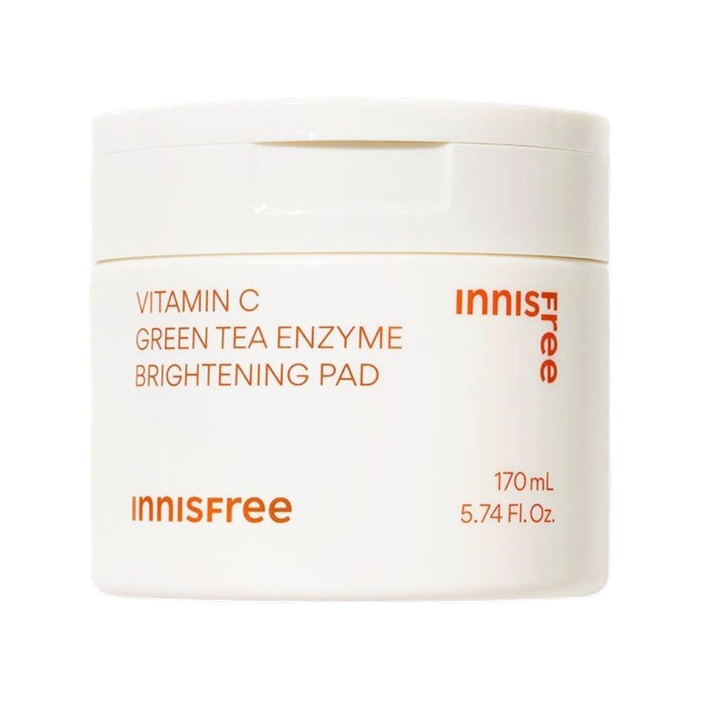 Innisfree Пилинг-пэды с витамином С и ферментами зеленого чая для осветления и сияния кожи 170 мл 60 шт.