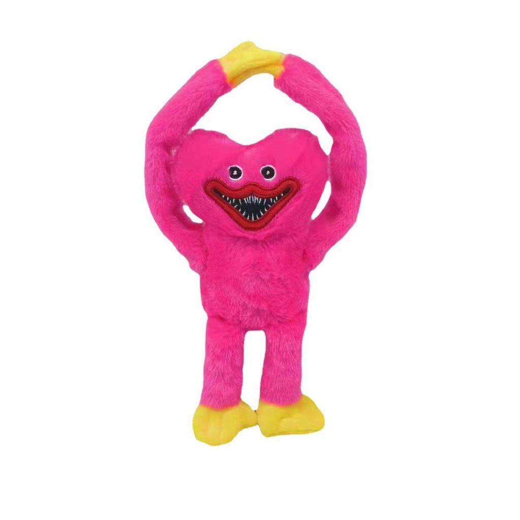 

Мягкая интерактивная плюшевая игрушка Poppy Playtime Flipping Huggy Wuggy, поющая, говорящая и ходячая кукла для детей розовый