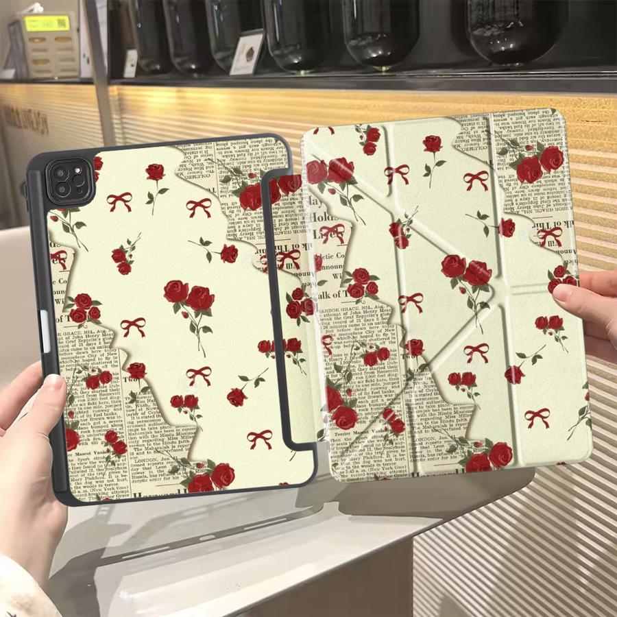 

Rose Bow Tablet Case For iPad Air 4 5 M3 M2 1 2 M4 11inch Pro 2025 Mini 6 7 Pro 11th 10th 9th 8th 7th 12.9inch Holder Cover iPad Mini 7 8.3