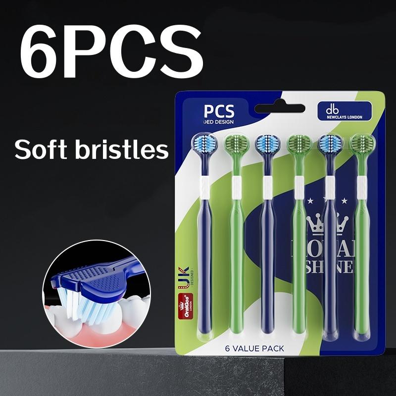 

6/12 шт. Взрослые зубные щетки Глубокая чистка Зубные щетки Удобные для путешествий на открытом воздухе Предмет первой необходимости для домашнего использования Отличный праздничный подарок Сильный Кл