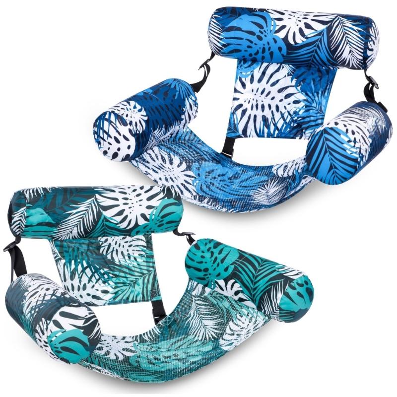 Chaises Gonflables Multi-usages en PVC Flotteurs de Piscine Hamac d'Eau Chaise Longue Pour la Relaxation en Plein Air Design Confortable