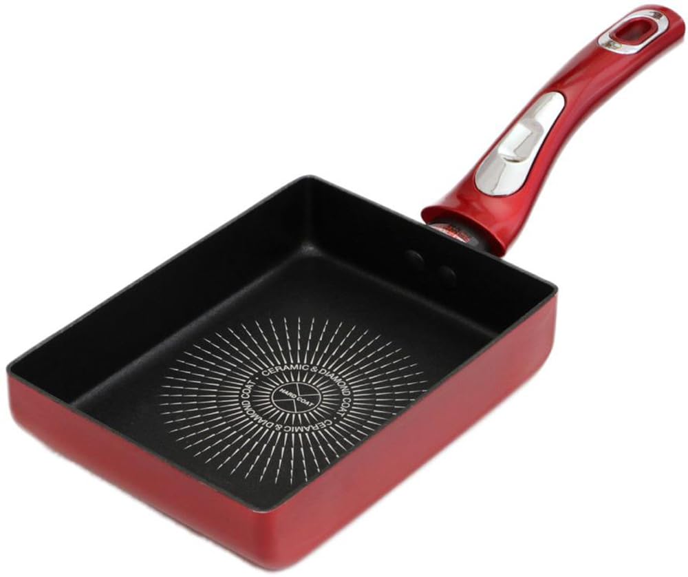Taniguchi Metal Slightly Deeper and Easy to Use Tamagoyaki Rolled Frying 13 x 18 Gas Stove Only Lightweight Free Hard Red - - (Japanese Omelet) Pan,