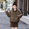 2025 winter new cotton jacket stand-up collar short versatile Korean loose padded jacket women's padded jacket foreign slimming jacket