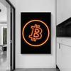 Moderne Neon-Effekt Bitcoin Ethereum ETH BTC Poster Drucke Virtuelles Münzzeichen Leinwandmalerei Wandkunst Bild für Zimmer Heimdekor