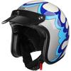 Electric Vehicle Retro Motorcycle Helmet 3/4 Cap, Men & Women Spring Fierce Fire Design