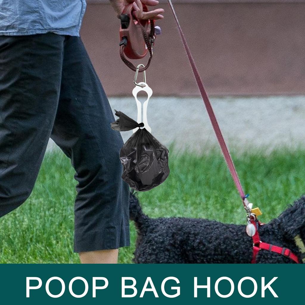 Hundekot-Träger Knochenform Hundekotbeutel-Haken Haustier-Transportzubehör Mit Karabiner Tragbare Müllbeutel-Klemme Für Städtische Reisen